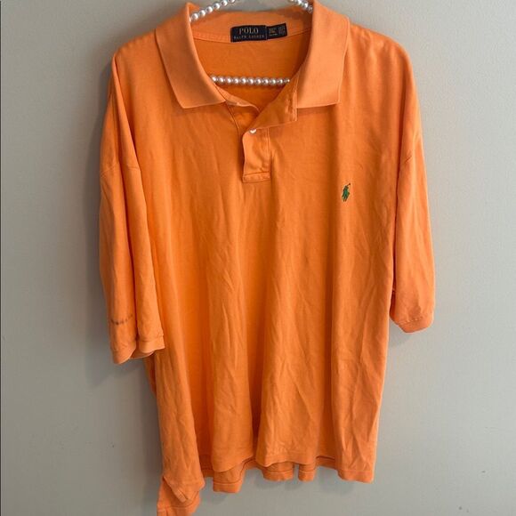 Polo Ralph Lauren Men’s TALL Orange Polo. Size 2XLT - Picture 1 of 5